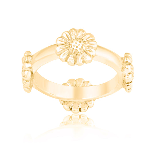 Daisy Quattor Gold Ring