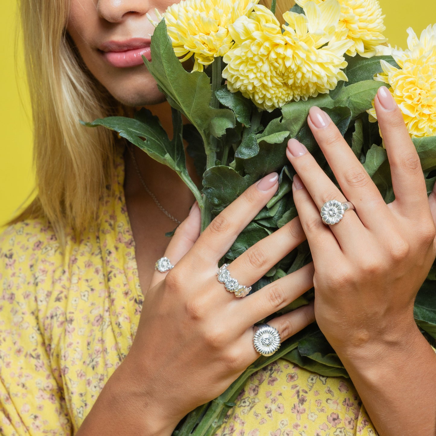 Helianthus Silver Ring